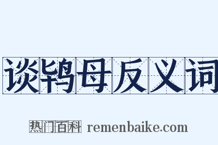 谈鸨母反义词是什么意思的图片